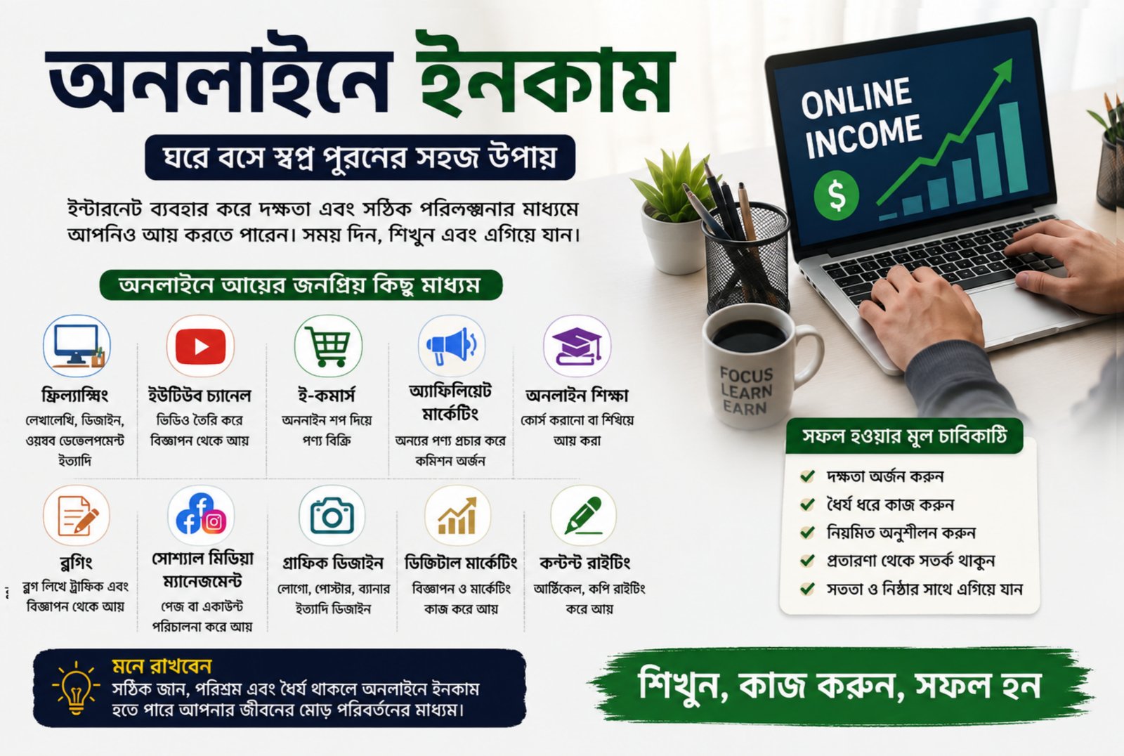 অনলাইনে ইনকাম: নতুন সম্ভাবনার দিগন্ত